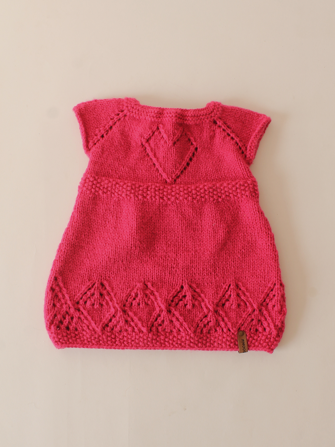 Woonie Handknitted Self Design Midi - Pink
