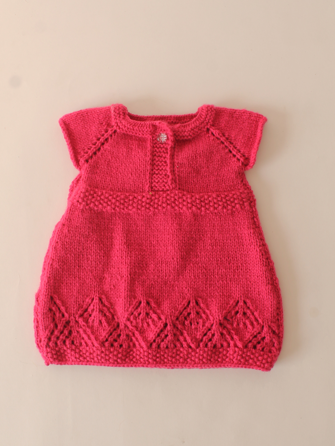 Woonie Handknitted Self Design Midi - Pink