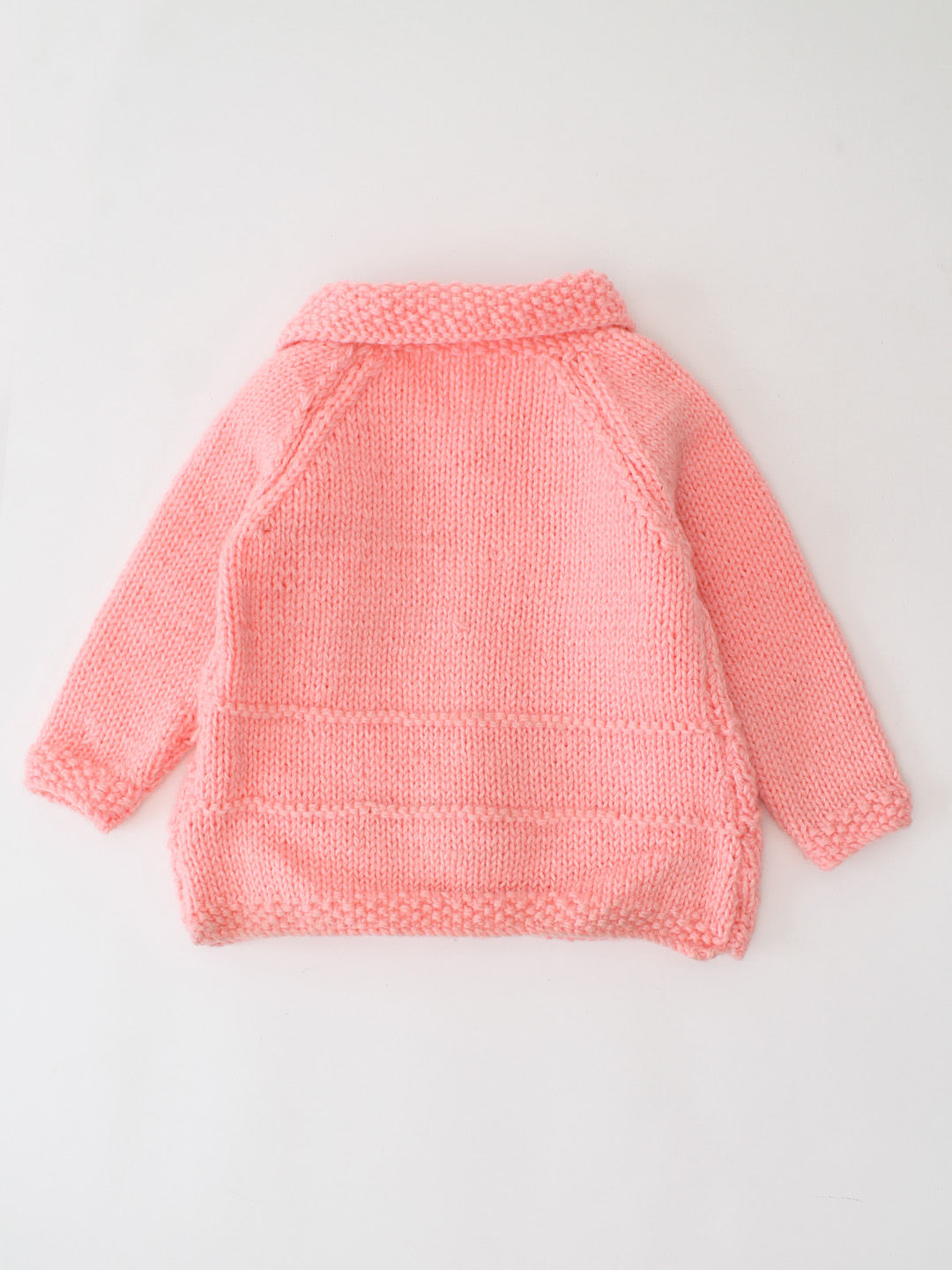 Woonie Handknitted Collar Detailed Sweater - Peach