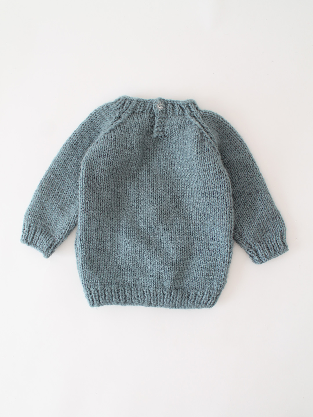 Woonie Handknitted Rainbow Detailed Sweater - Grey