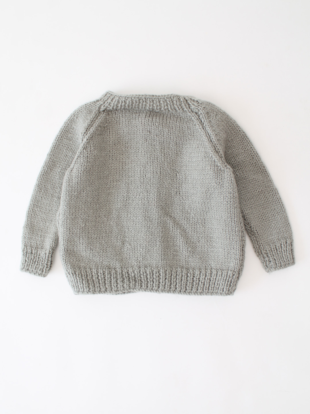 Woonie Handknitted Bee Design Sweater - Grey