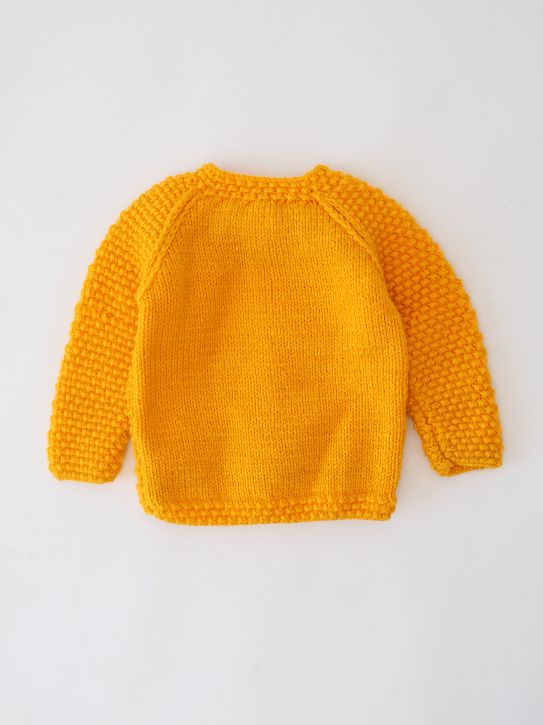 Woonie Handknitted Floral Embroidered Cardigan - Orange