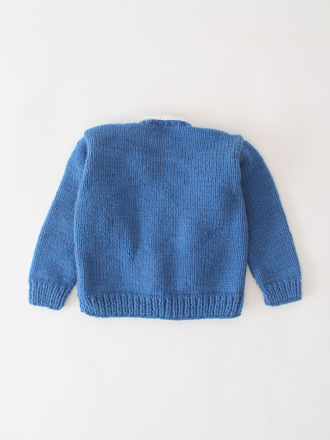Woonie Handknitted Tie- Up Front Cardigan - Blue