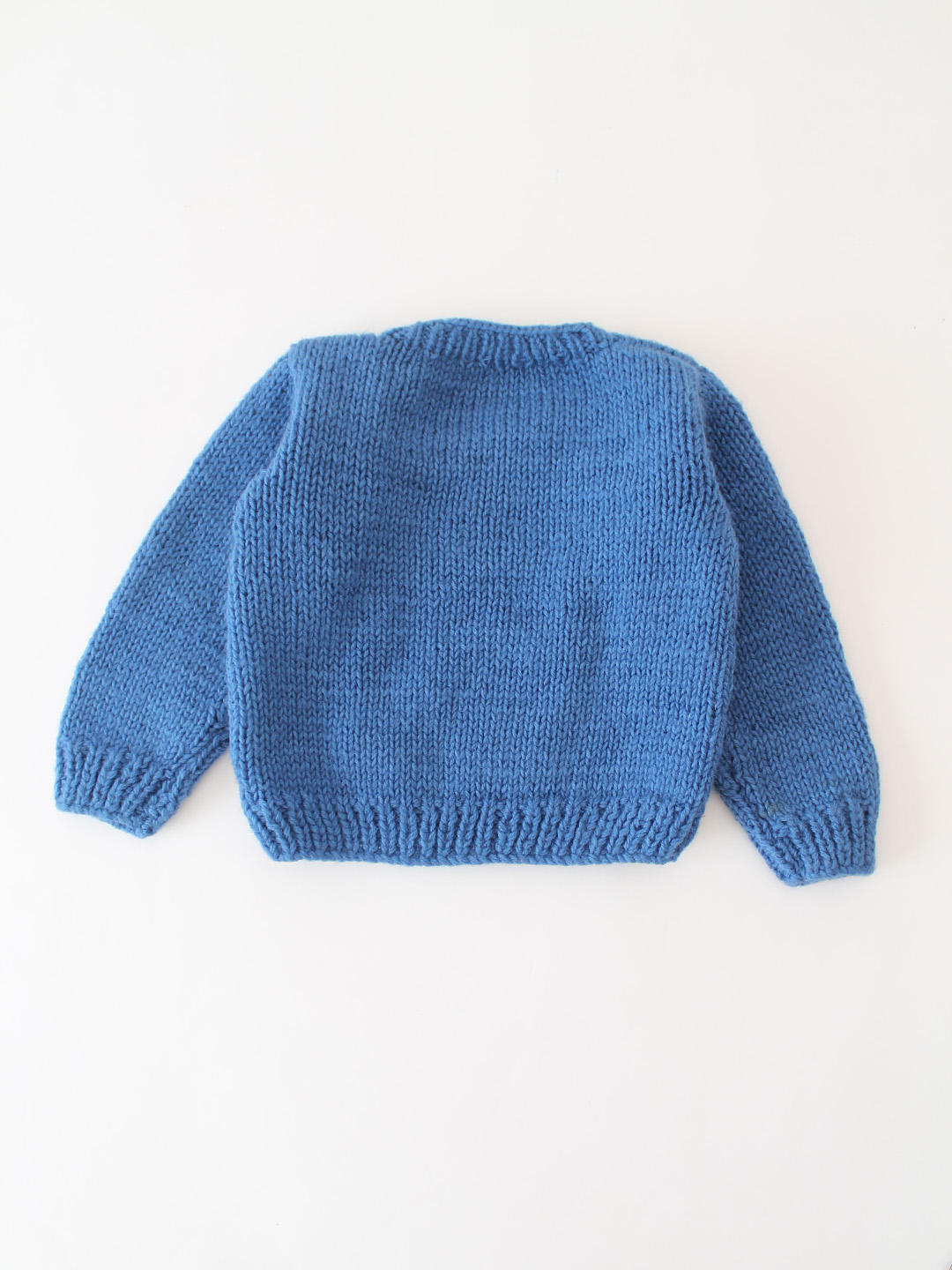 Woonie Handknitted Self Design Cardigan - Blue
