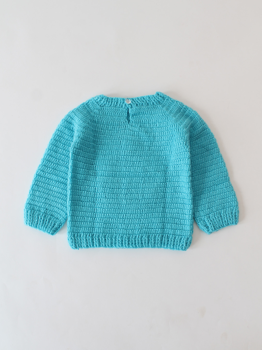 Woonie Handknitted Star Applique Sweater - Blue