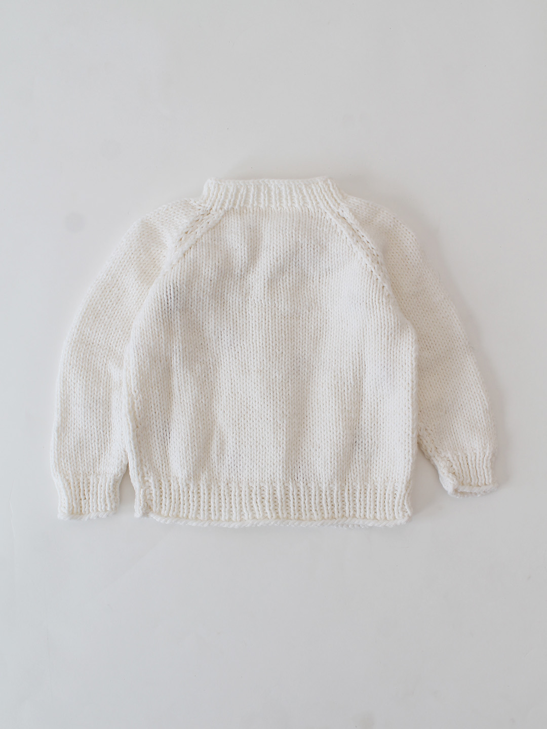 Woonie Handknitted Bug and Bee Embroidered Sweater - White