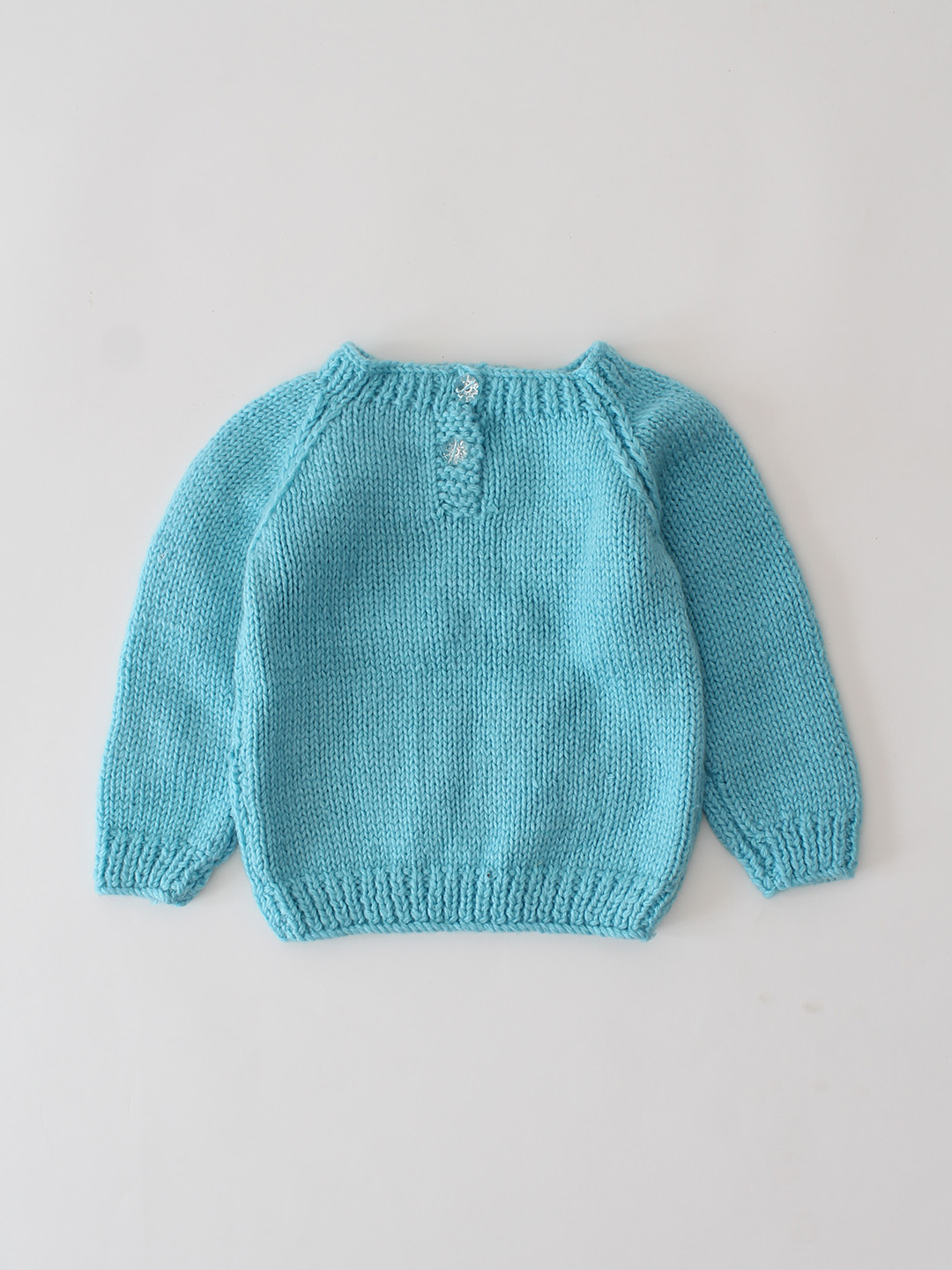 Woonie Handknitted Car Intarsia Sweater - Blue