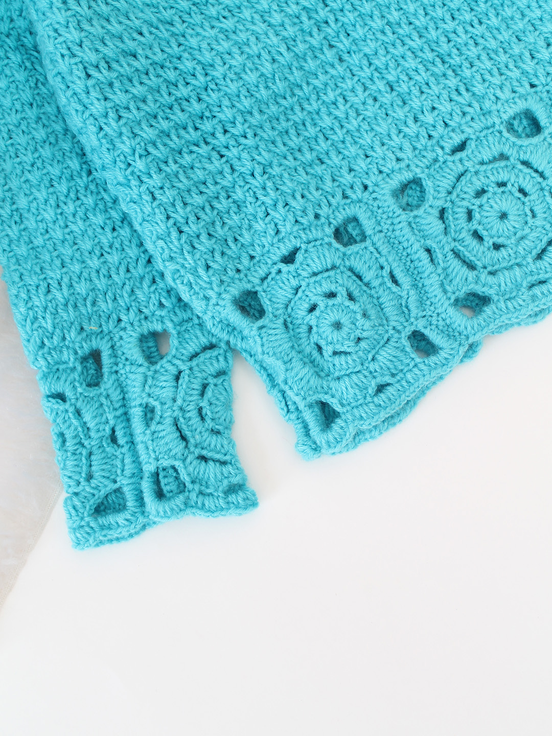 Woonie Crochet Pullover - Blue