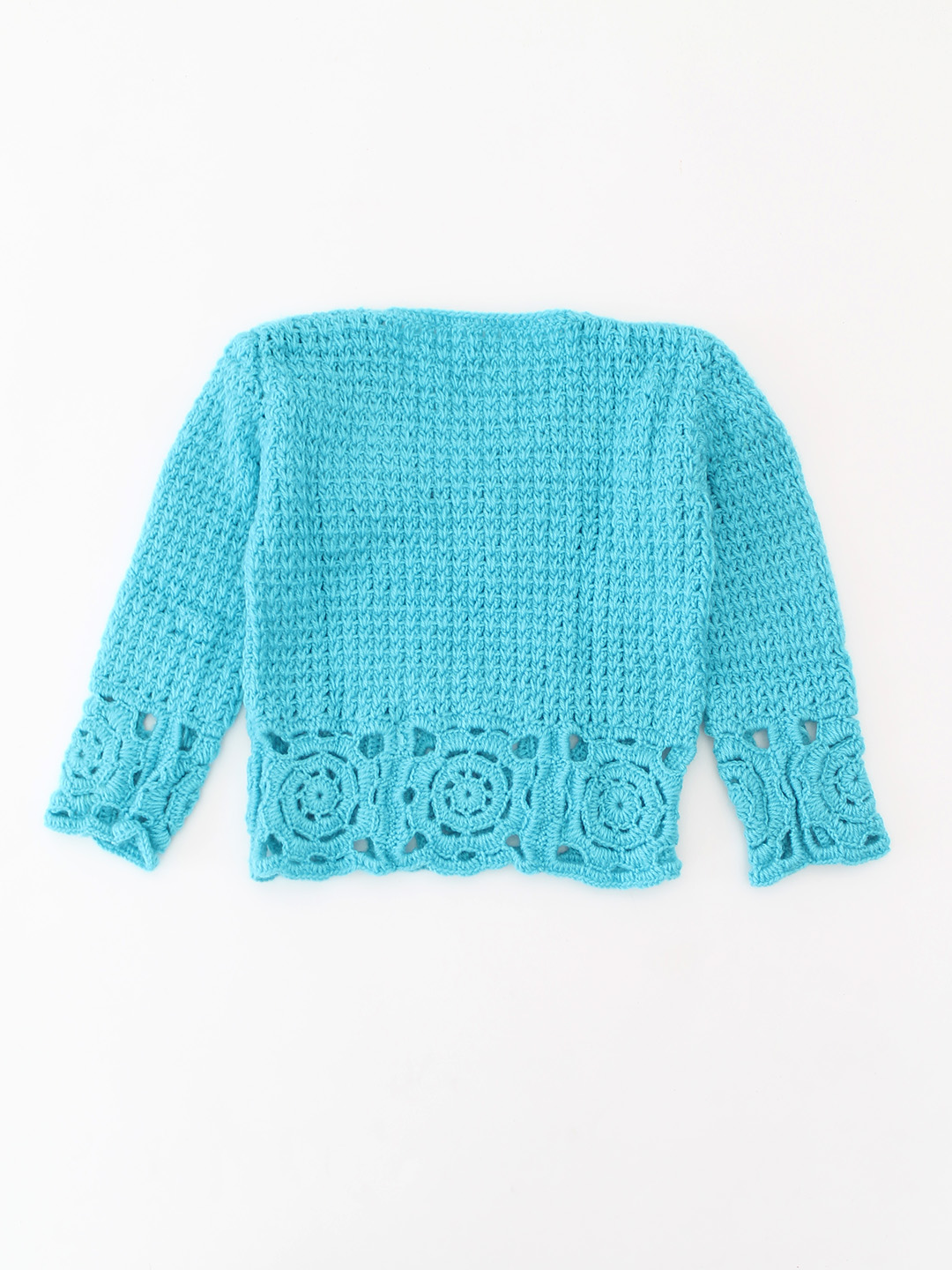 Woonie Crochet Pullover - Blue