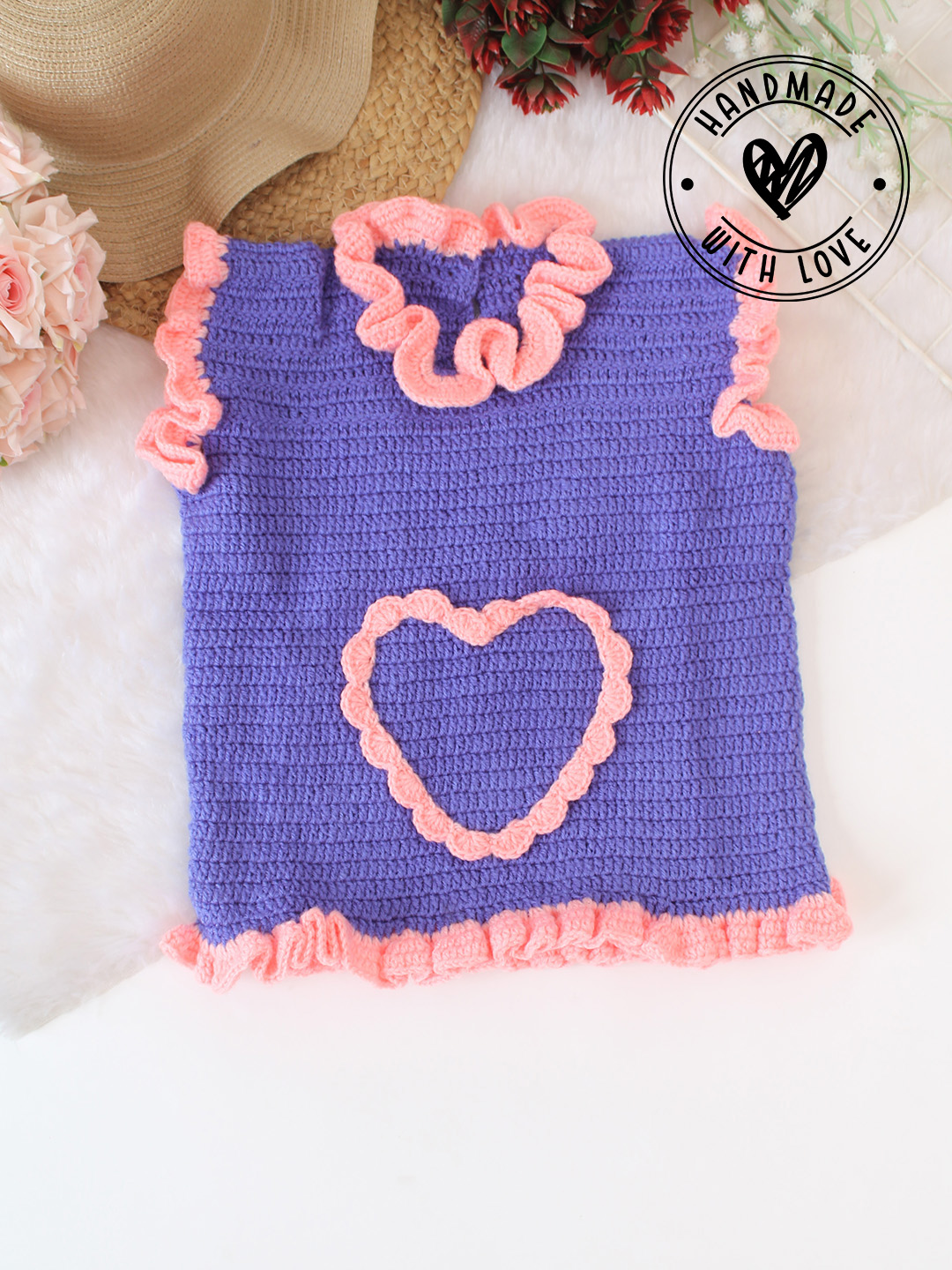Woonie Frill Neck Detailed Pullover - Purple