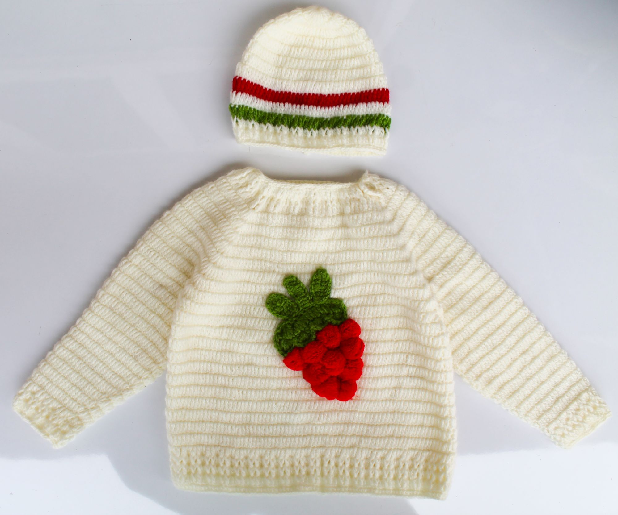 Woonie Handmade Strawberry Sweater for Kids