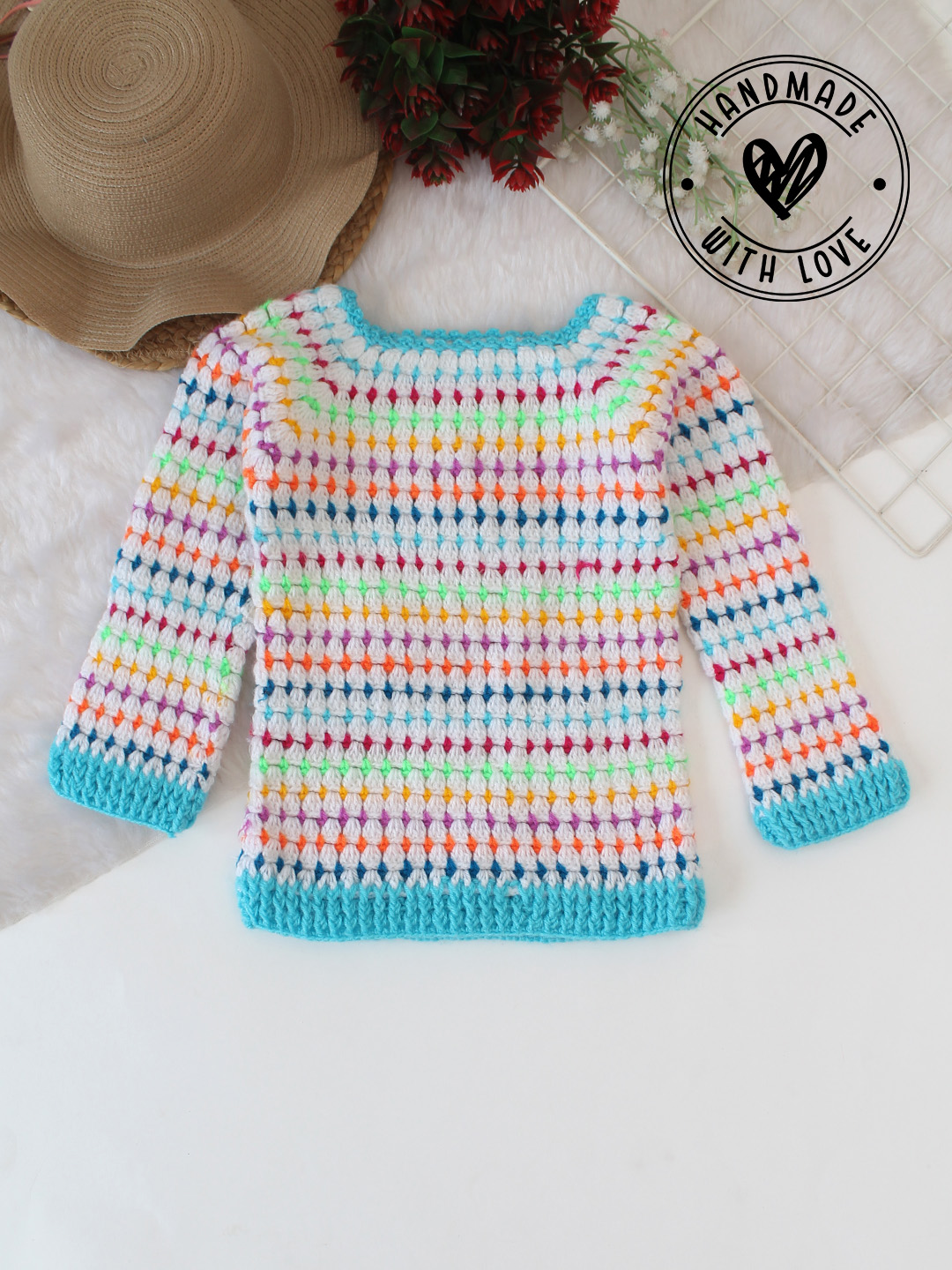 Woonie Handmade Crochet Sweater - Multi