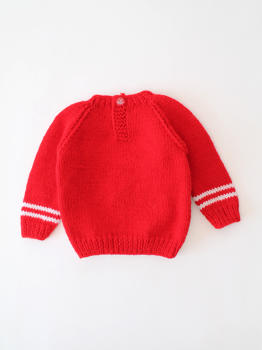 Santa Face Design Sweater - Red