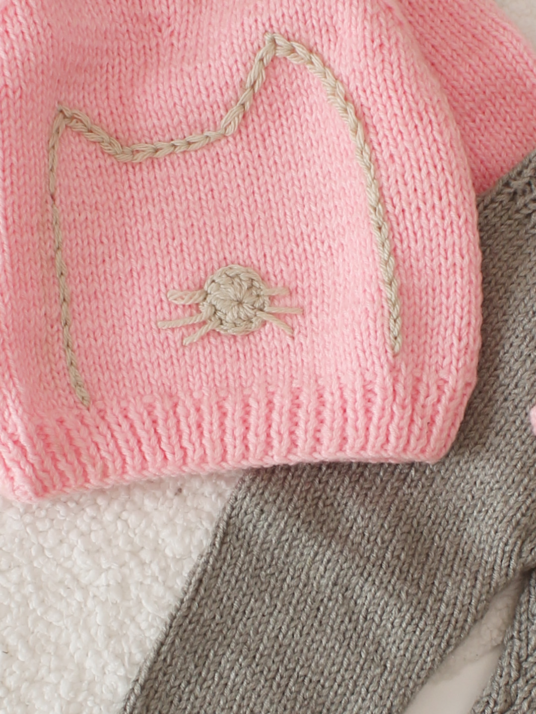 Woonie Embroidered Sweater Set - Pink