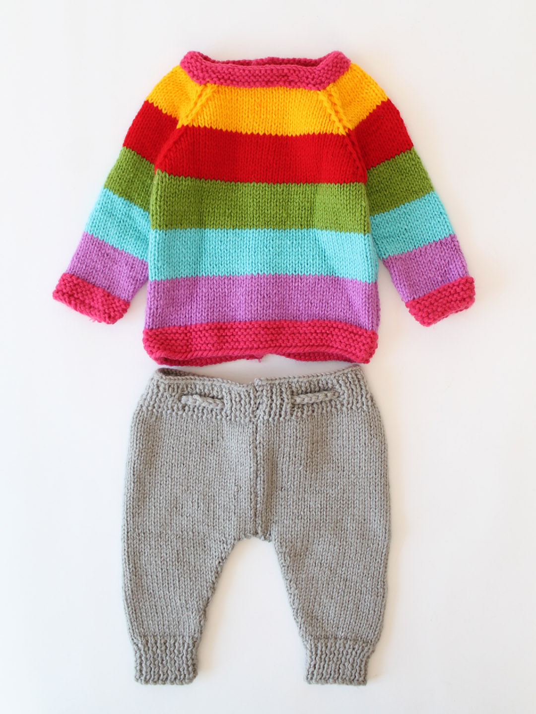 Woonie Handmade Full Sleeves Sweater With Pant - Multicolor