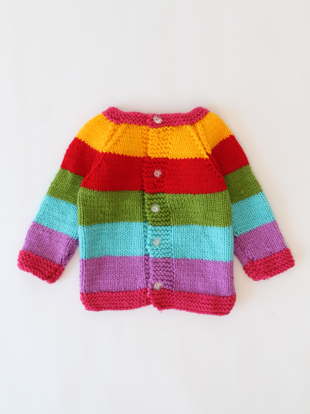 Woonie Handmade Full Sleeves Sweater With Pant - Multicolor