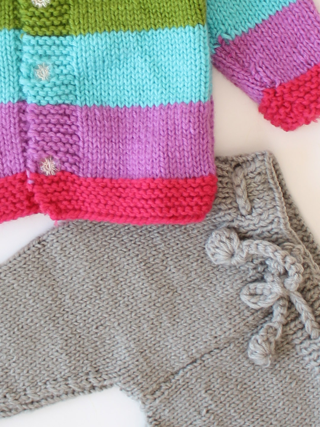 Woonie Handmade Full Sleeves Sweater With Pant - Multicolor