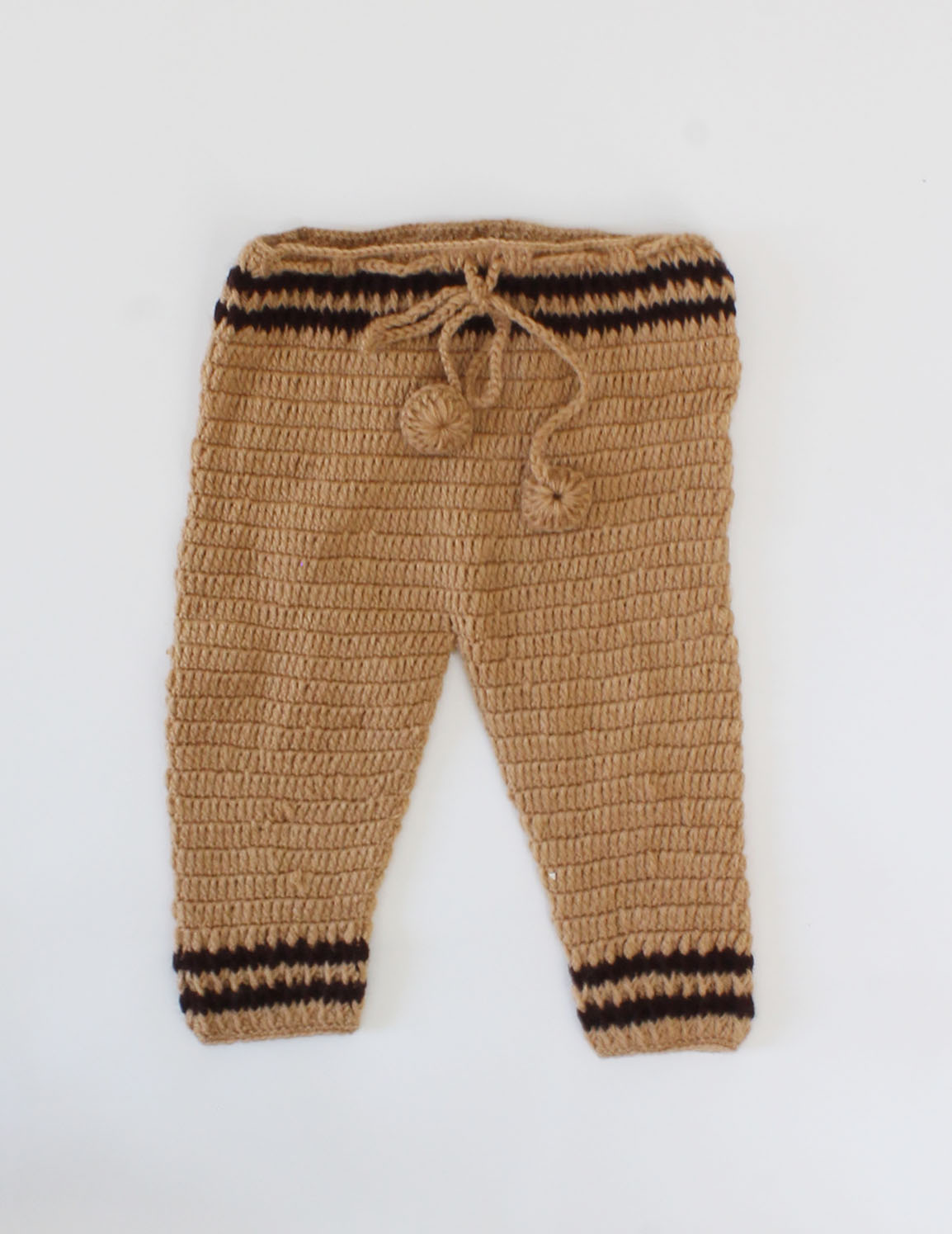 Handmade Full Sleeves Pocket Detailing Sweater with Pant & Cap-Brown