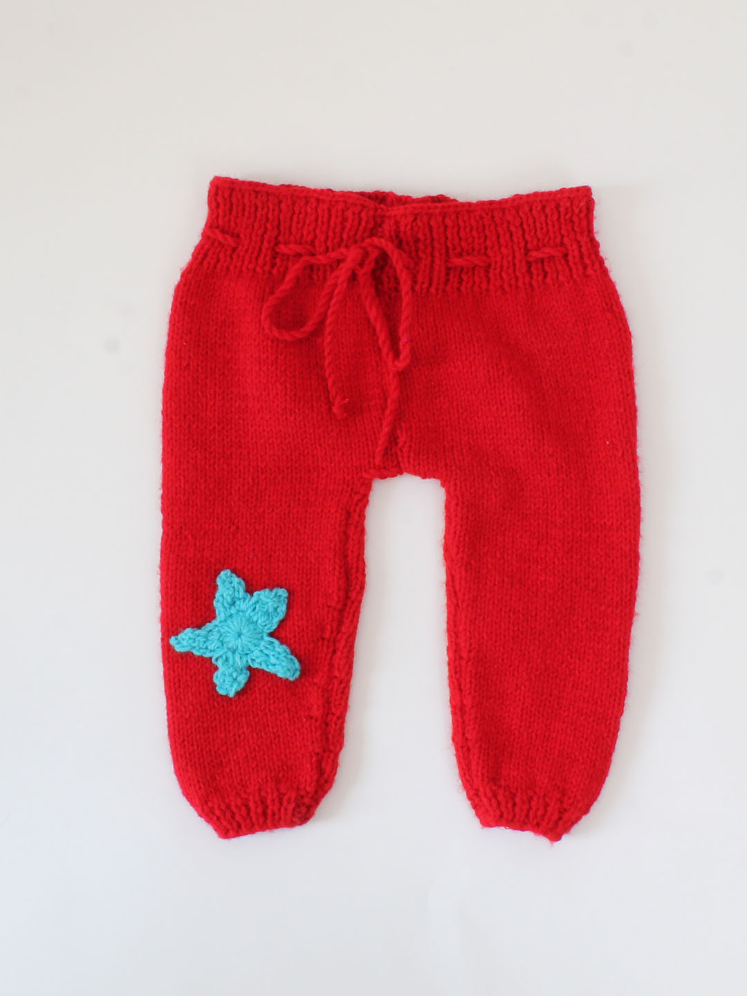 Handmade Full Sleeves Knitted Star Detailing Sweater With Pant-Brown
