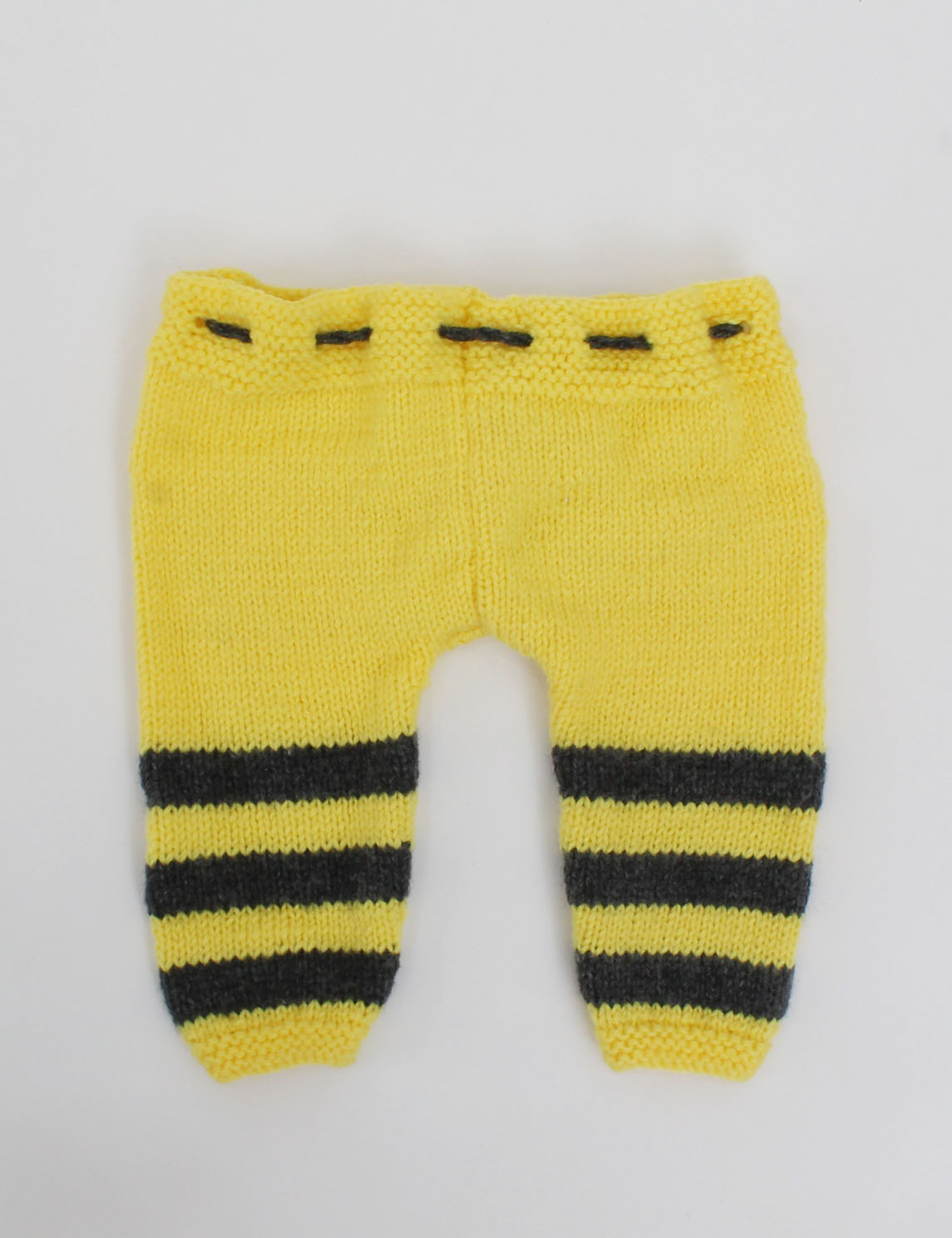 Handmade Full Sleeves Knitted Paw Detailing Sweater With Pant-Yellow & Black
