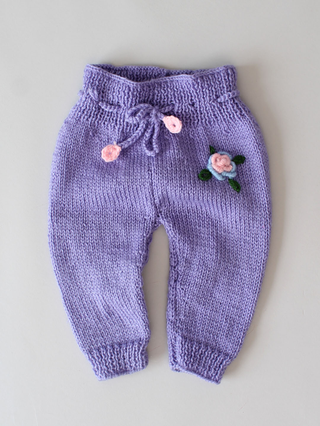 Woonie Front Open Sweater & Pants Set with cap & socks-White