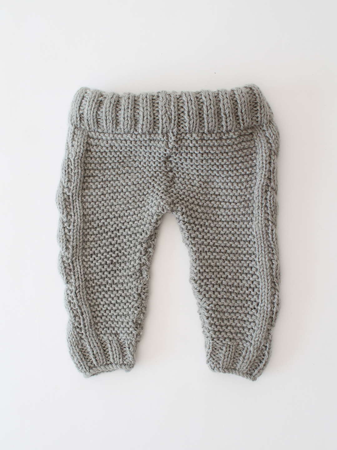 Woonie Handknitted Striped Sweater Set - Grey