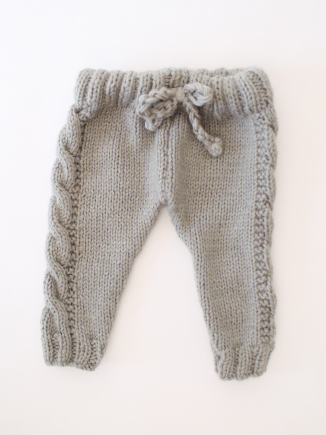 Woonie Handknitted Heart Pocket Detailed Sweater Set - Grey