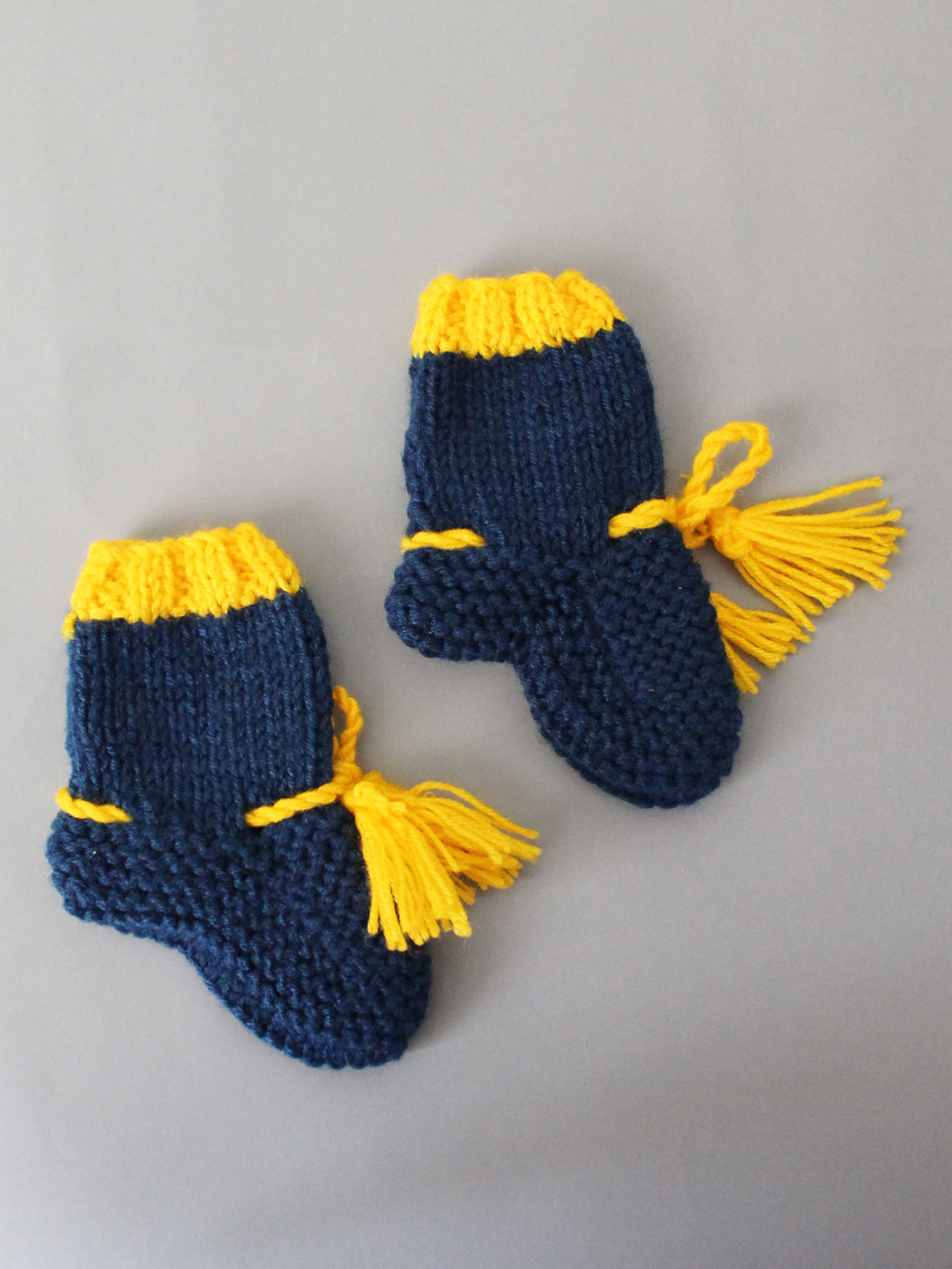 Woonie Handknitted Socks  Navy