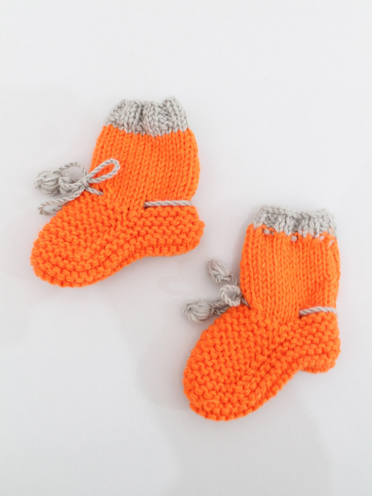 Image of Woonie Handknitted Socks - Orange