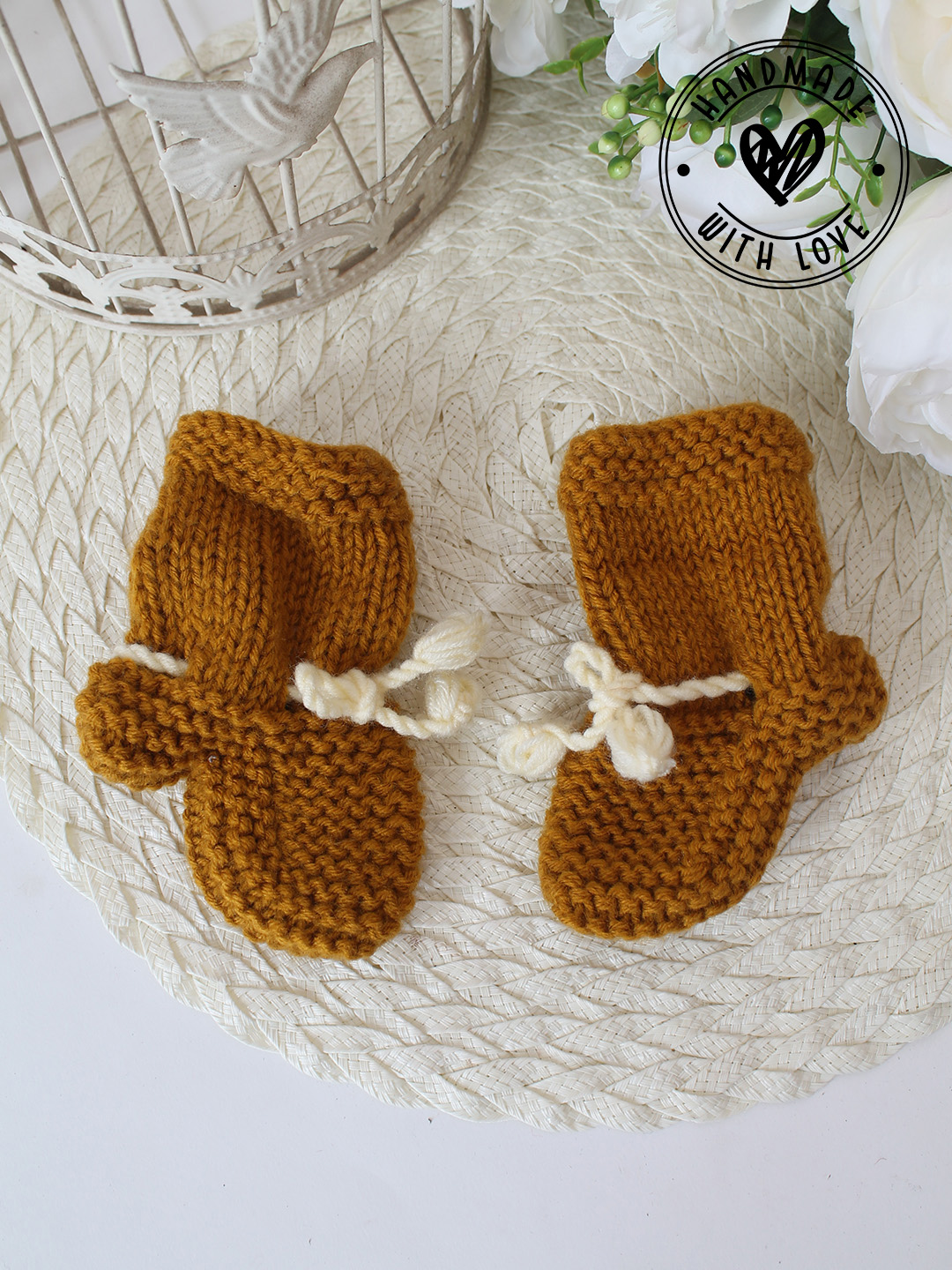 Woonie Handknitted Socks - Mustard