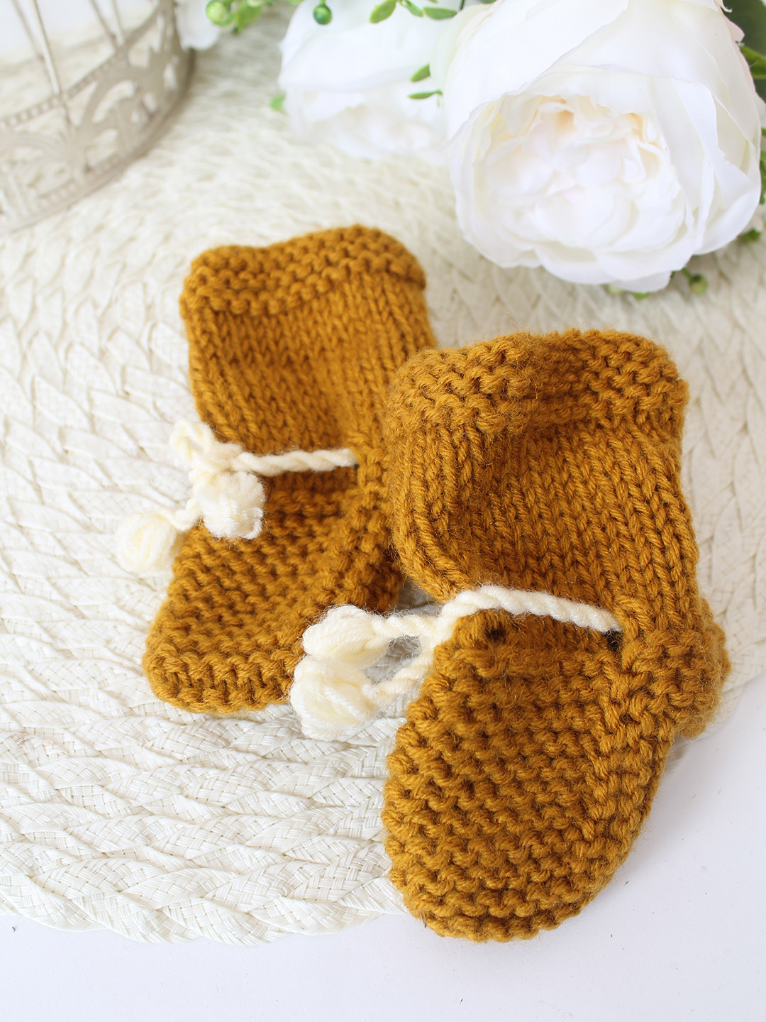 Woonie Handknitted Socks - Mustard
