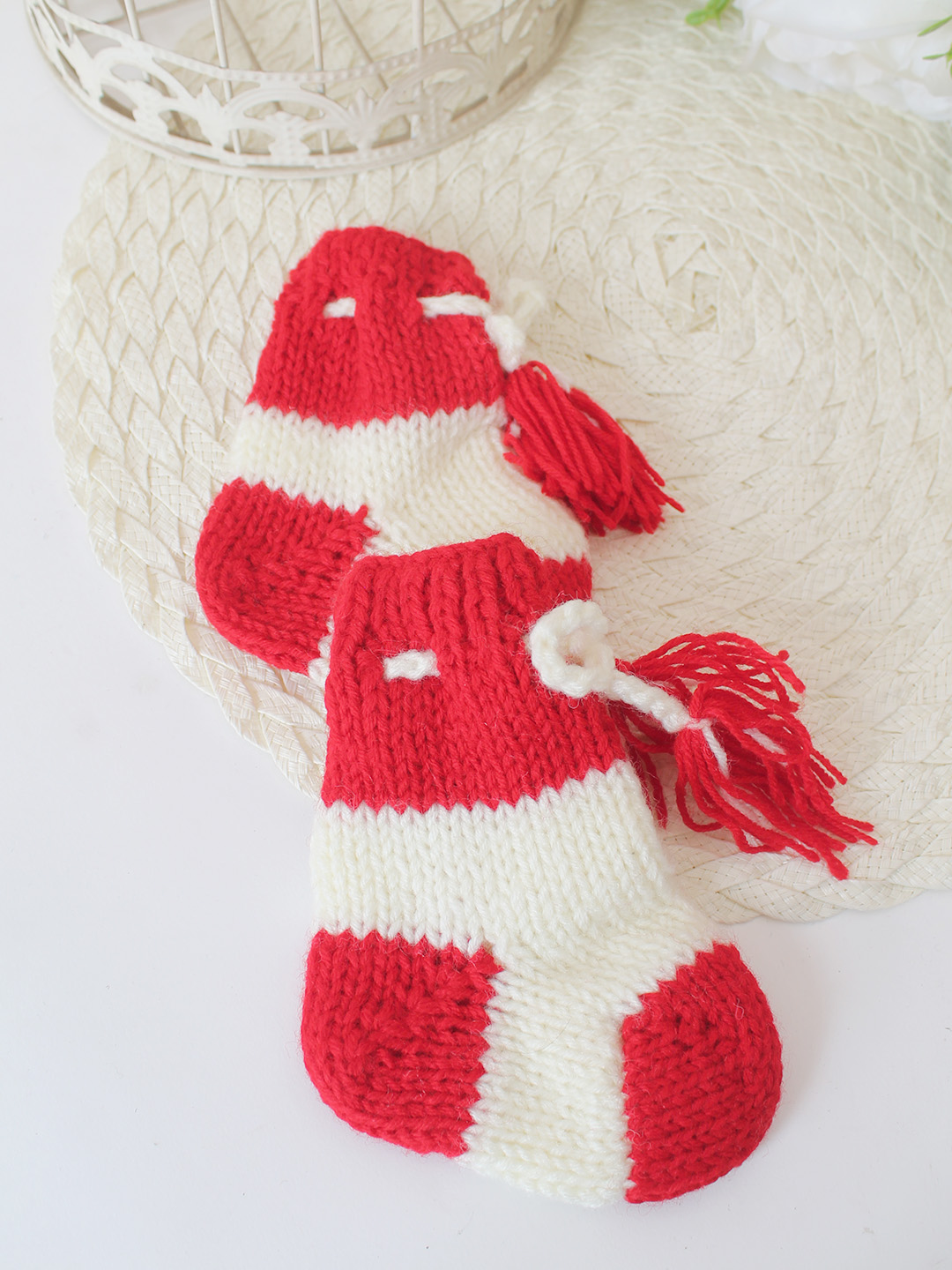 Woonie Handknitted Socks - Red