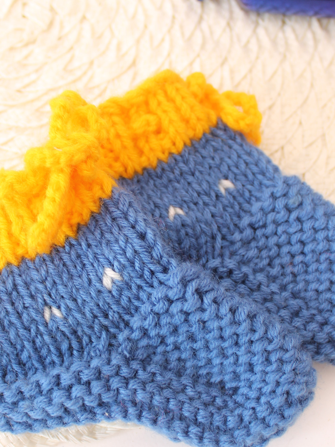 Woonie Handknitted Socks  Blue