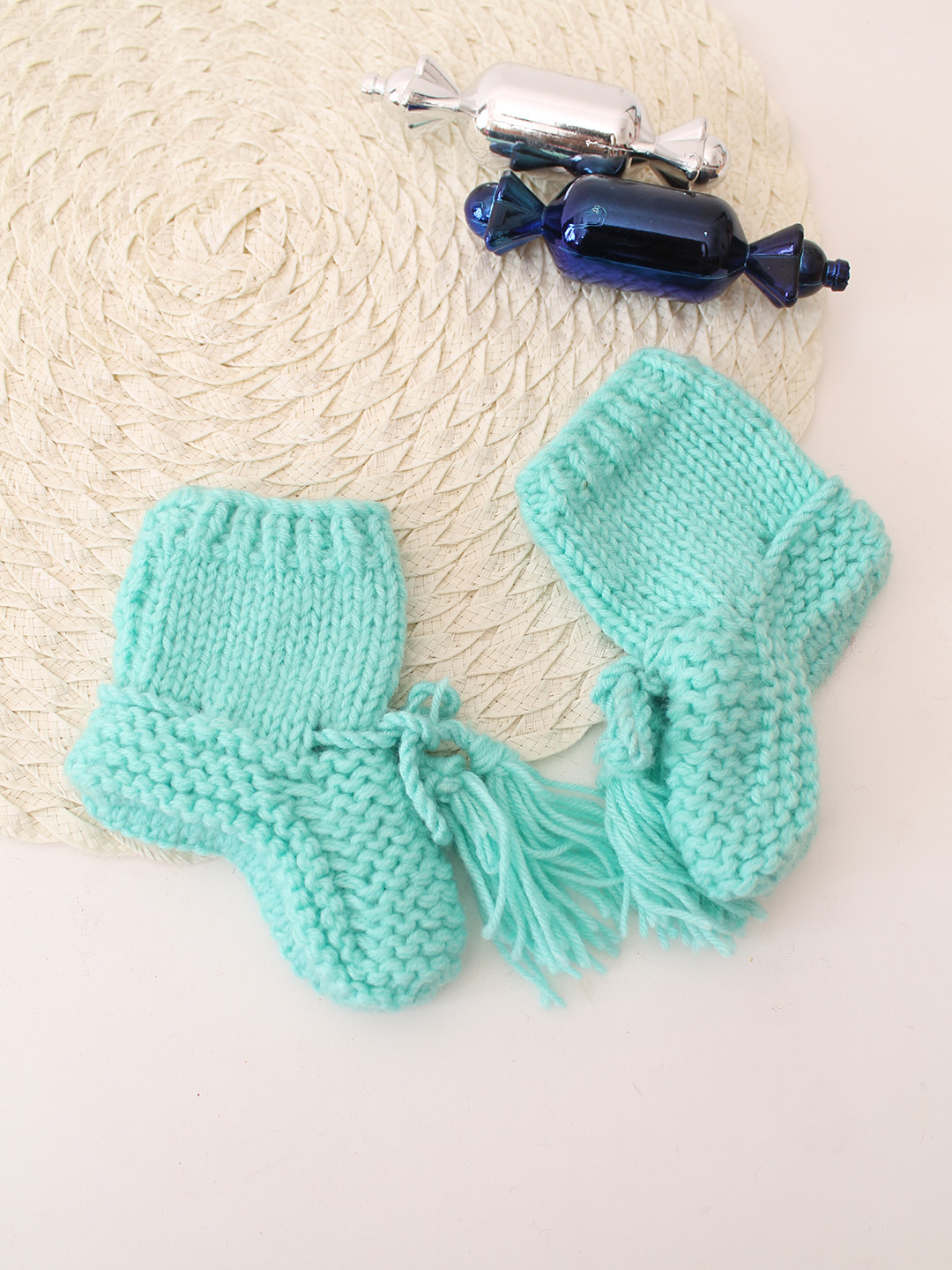 Woonie Handknitted Socks  Sky Blue