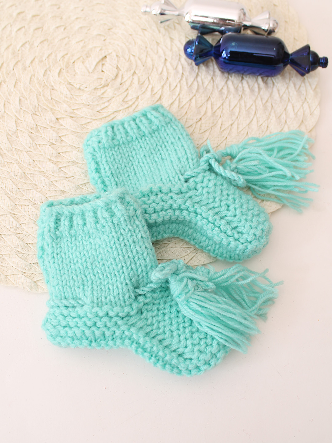 Woonie Handknitted Socks  Sky Blue