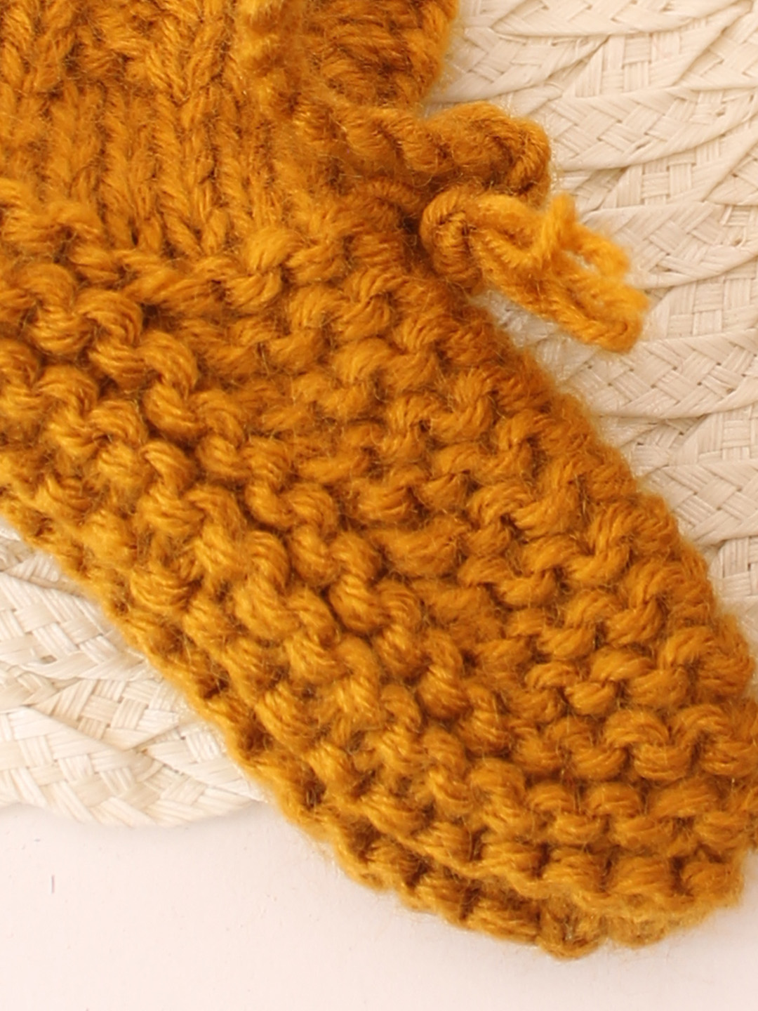 Woonie Handknitted Socks  Mustard