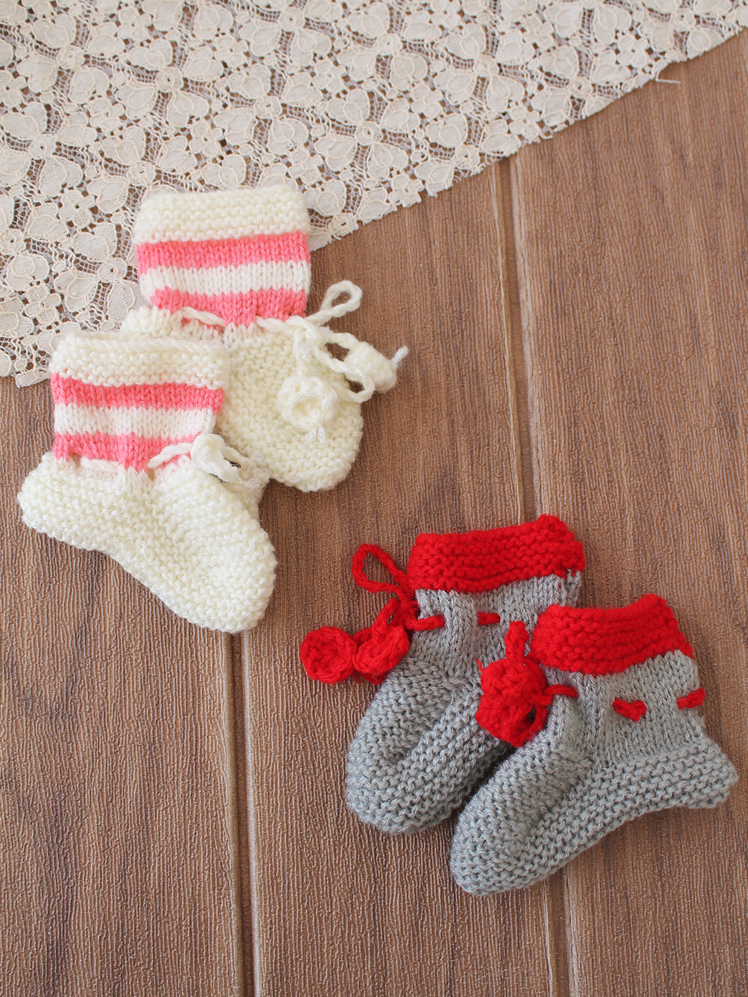 Woonie Handknitted Socks Pack of 2 - Grey