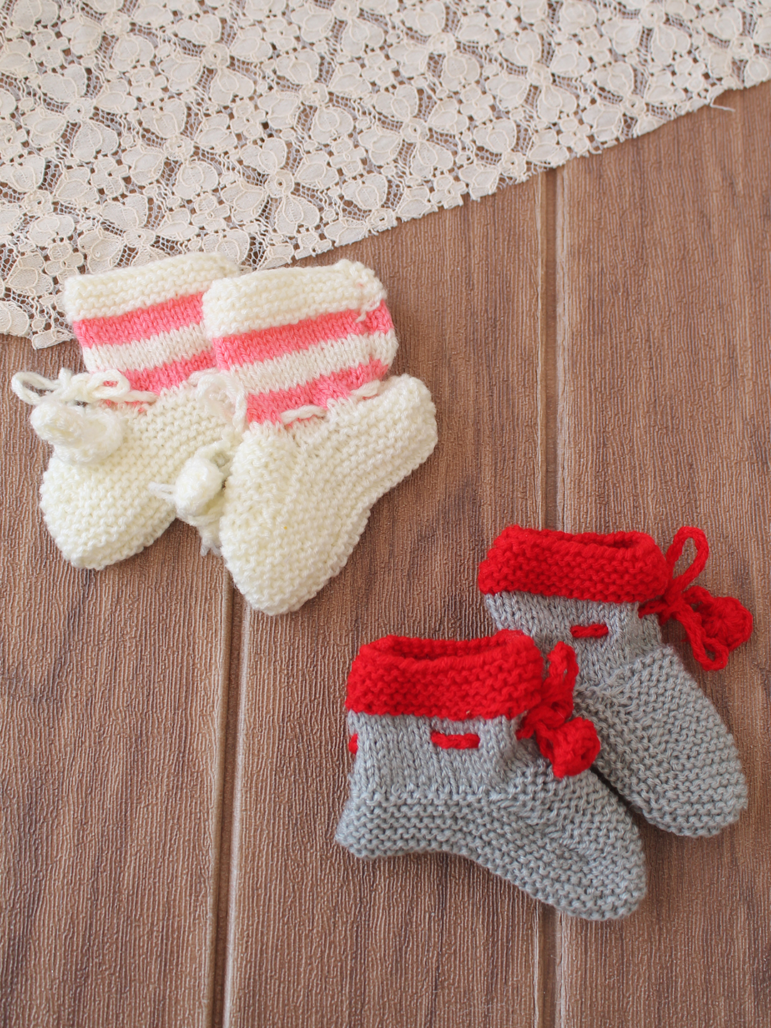 Woonie Handknitted Socks Pack of 2  Grey