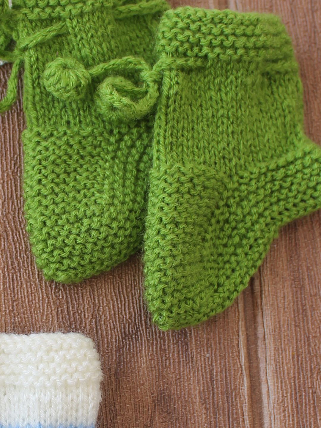 Woonie Handknitted Socks Pack of 2  Green