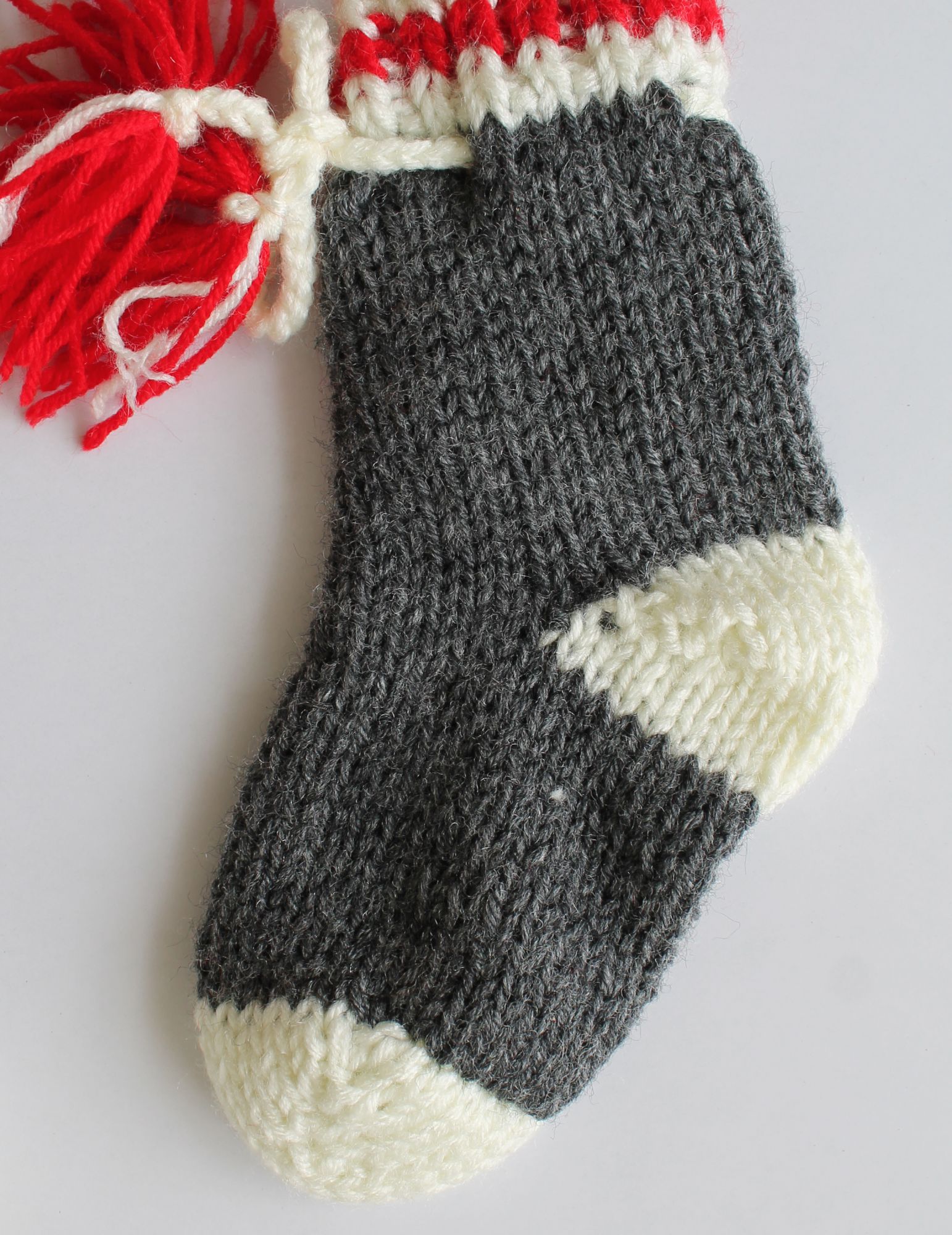 Woonie Color Block Handmade Socks - Grey