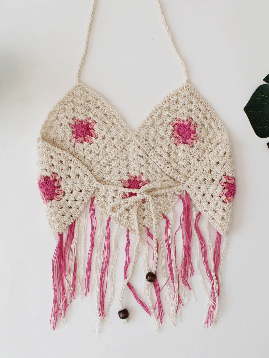 Crochet Fringes Detailed Crochet Top  White