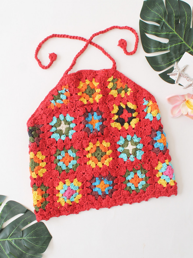 Image of Girls Halterneck Top - Multicolor