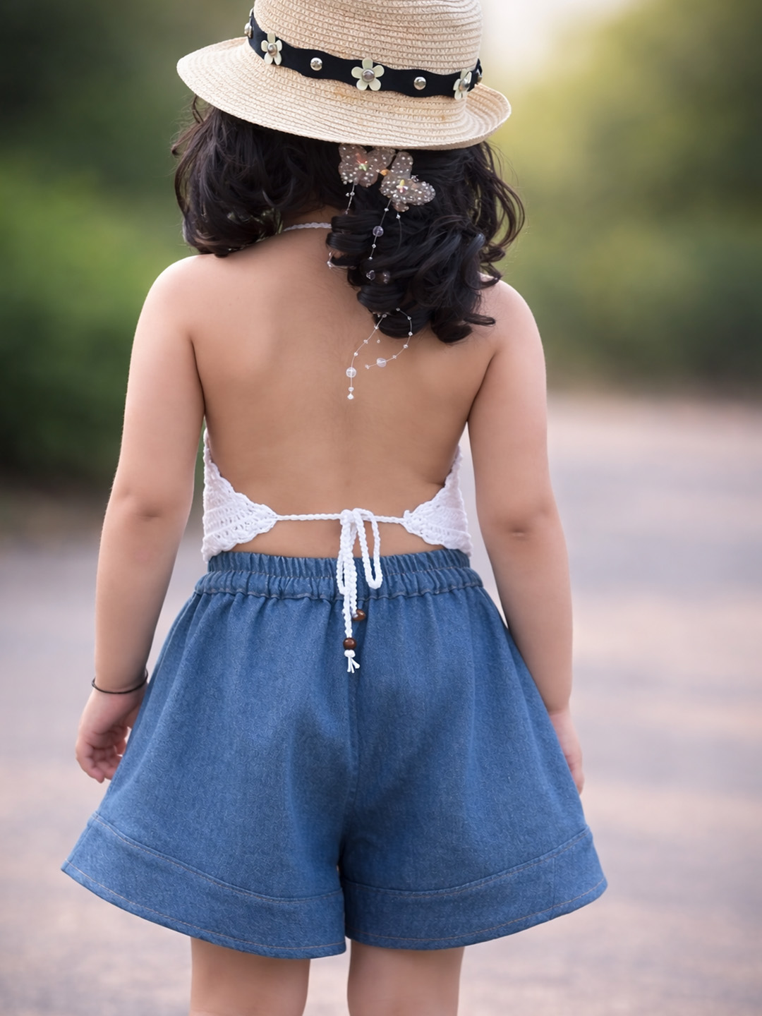 Woonie Evil Eye Design Top  White