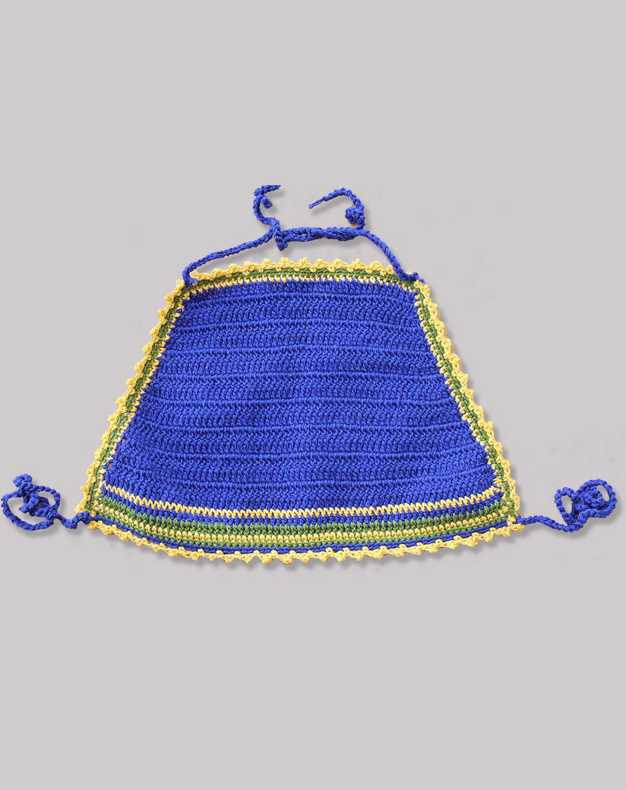 Blue Halterneck Summer Crop Top for Girls