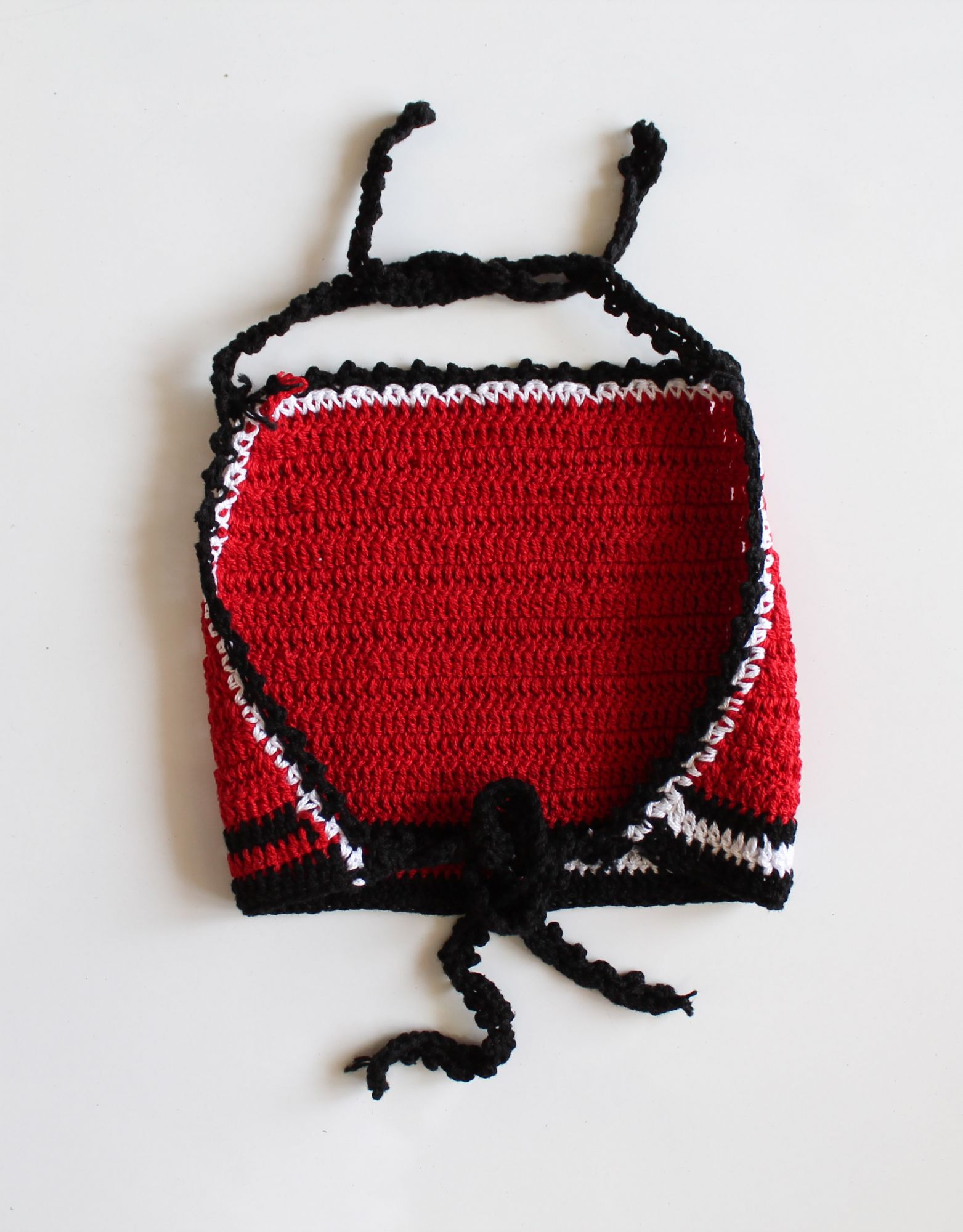 Red Halterneck Summer Crop Top for Girls