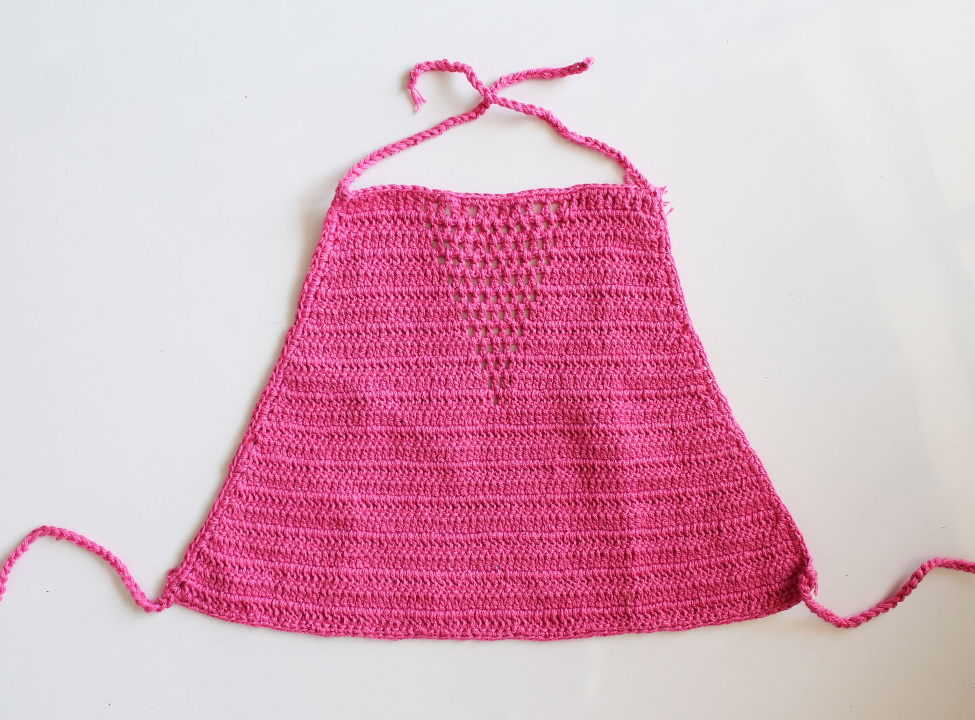 Pink Solid Halterneck Summer Crop Top for Girls
