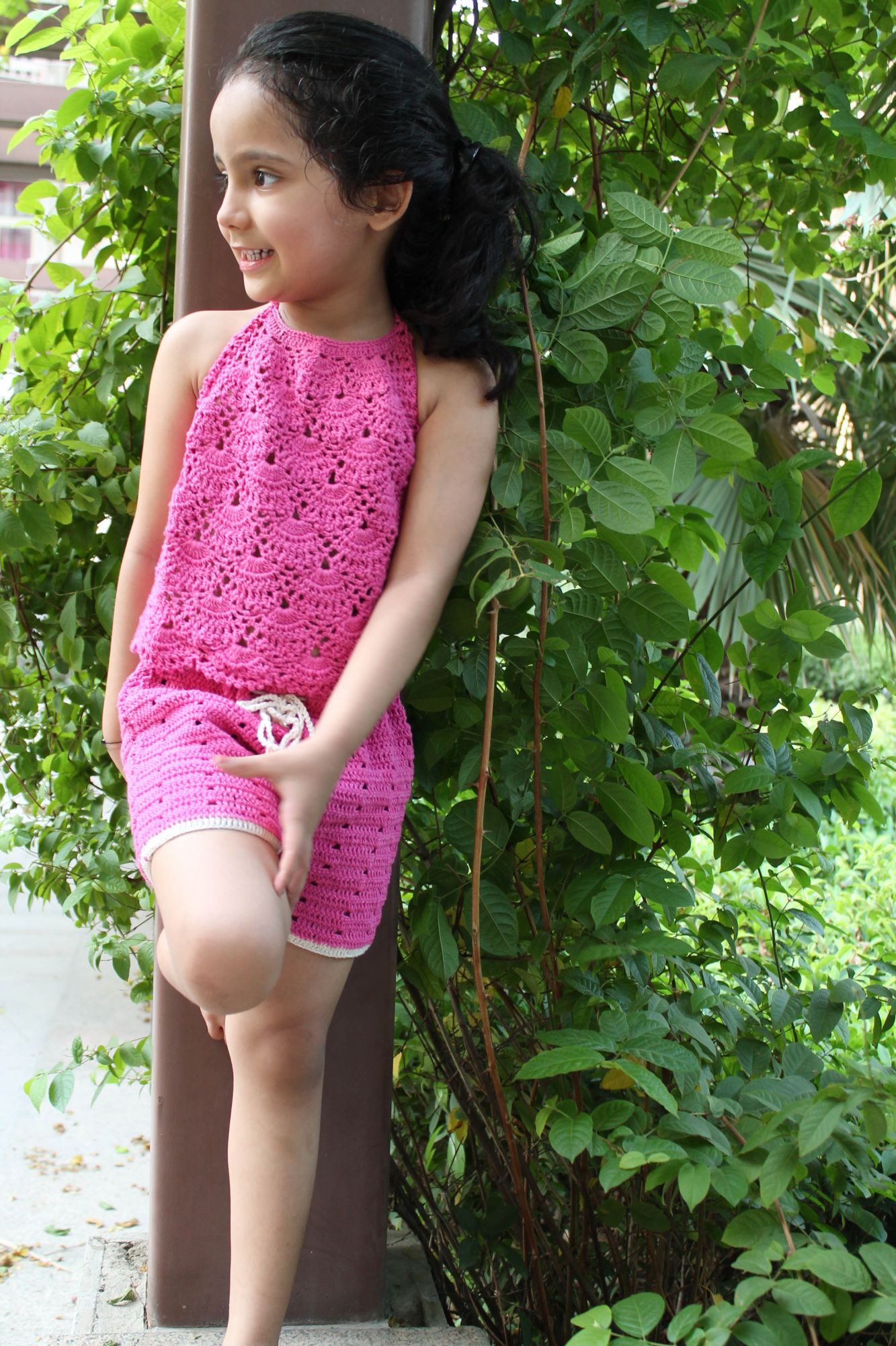 Pink Halterneck Top for Girls