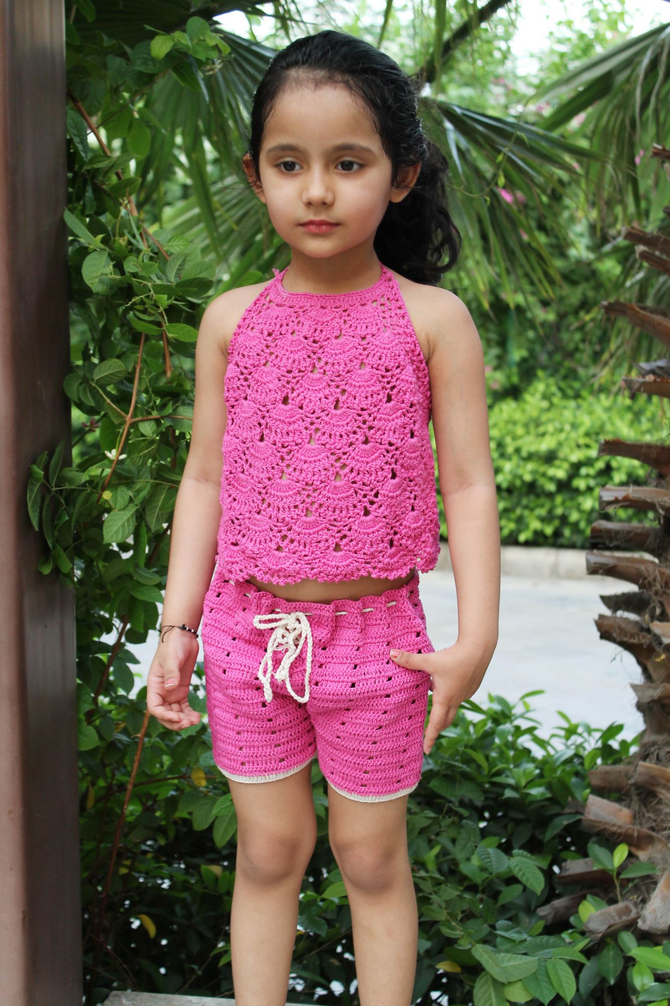 Pink Halterneck Top for Girls