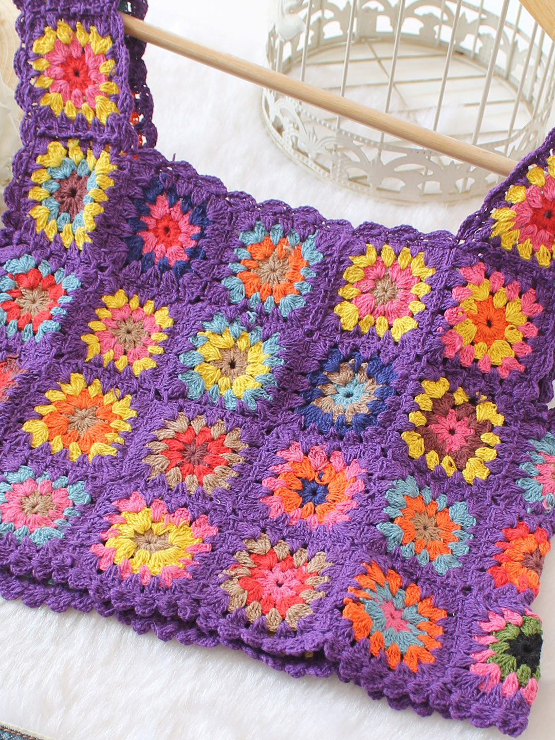 Woonie Crochet Colorful Top - Multi