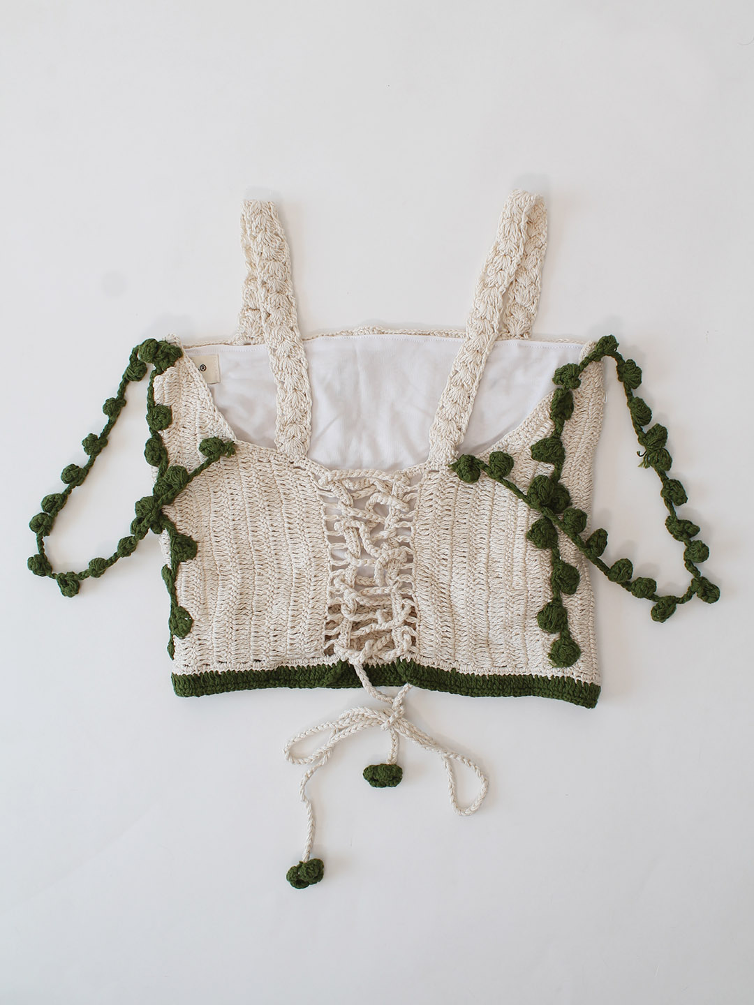 Woonie Crochet Creepers Top - Off White